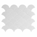 Msi Retro Gray Scallop SAMPLE Glossy Porcelain Mesh-Mounted Mosaic Tile ZOR-MD-0208-SAM